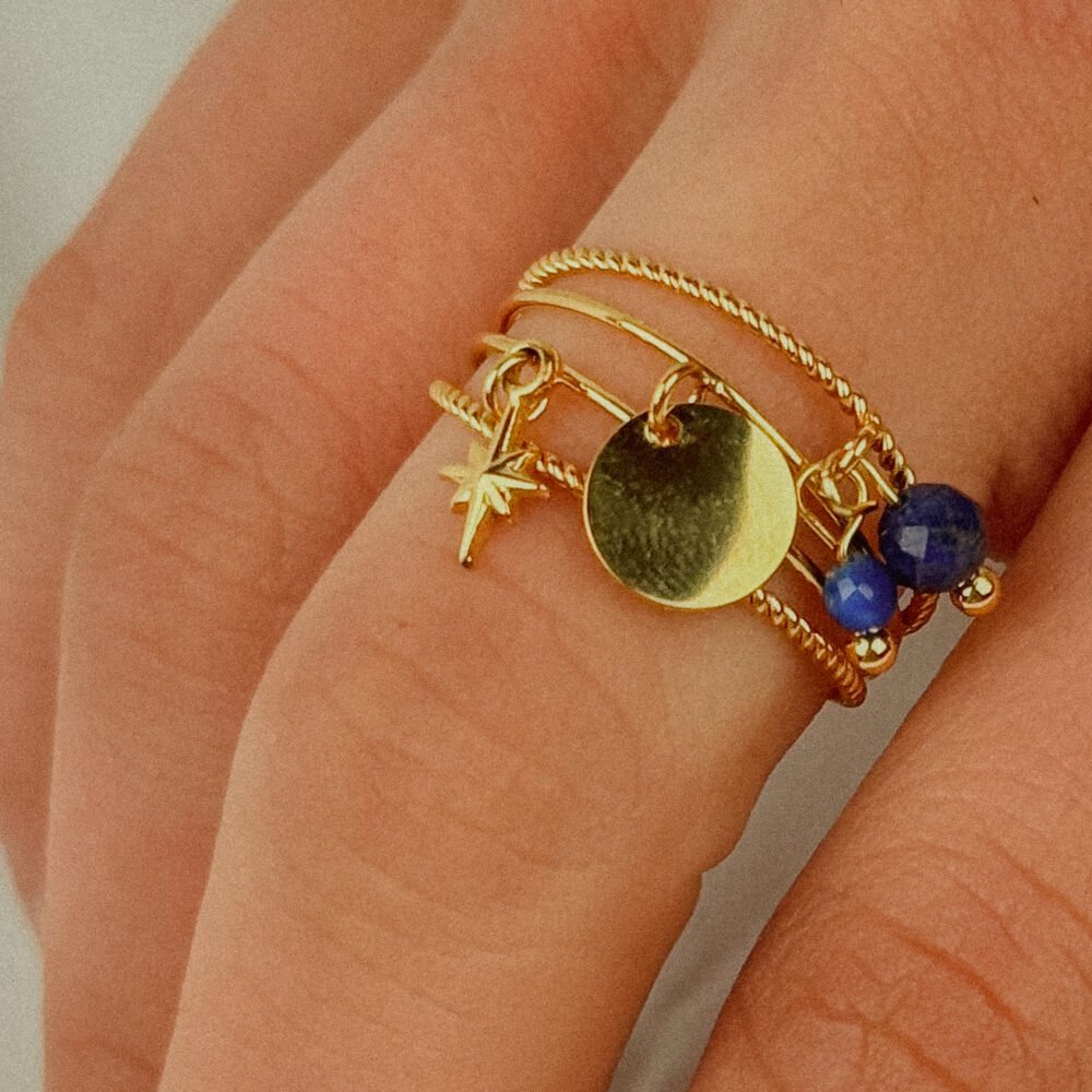 bague Nora bleu marine
